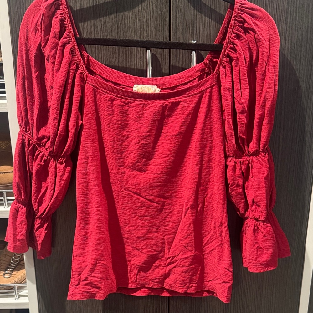 Nation LTD Scarlet Puff Sleeve Blouse